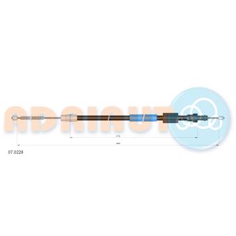 Tirette à câble, frein de stationnement arrière droit ADRIAUTO