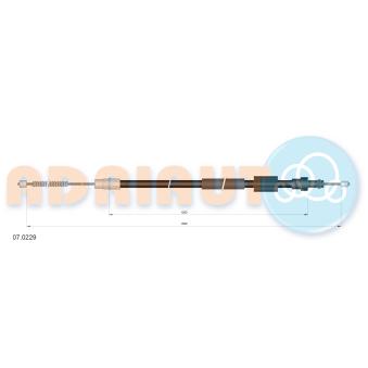 Tirette à câble, frein de stationnement arrière gauche ADRIAUTO