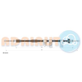 Tirette à câble, frein de stationnement arrière droit ADRIAUTO