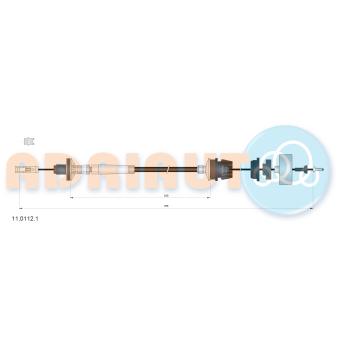 Tirette à câble, commande d'embrayage ADRIAUTO