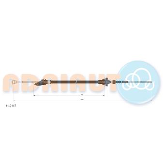 Tirette à câble, commande d'embrayage ADRIAUTO
