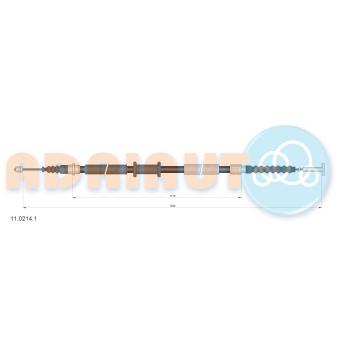 Tirette à câble, frein de stationnement arrière gauche ADRIAUTO 11.0214.1