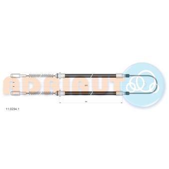 Tirette à câble, frein de stationnement ADRIAUTO 11.0234.1