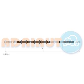 Tirette à câble, frein de stationnement arrière droit ADRIAUTO