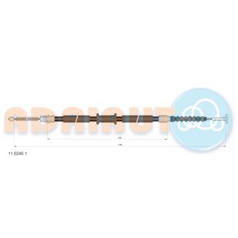 Tirette à câble, frein de stationnement arrière gauche ADRIAUTO