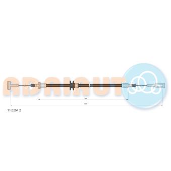 Tirette à câble, frein de stationnement ADRIAUTO 11.0254.2
