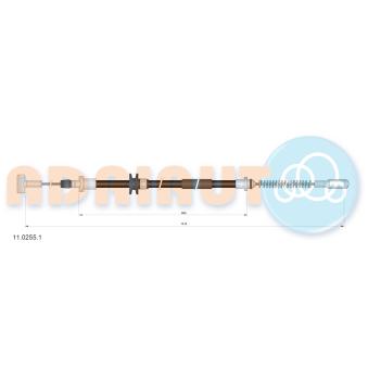 Tirette à câble, frein de stationnement ADRIAUTO 11.0255.1