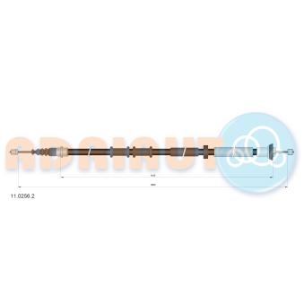 Tirette à câble, frein de stationnement arrière droit ADRIAUTO