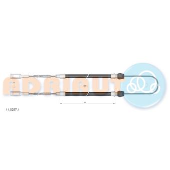 Tirette à câble, frein de stationnement ADRIAUTO 11.0257.1