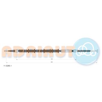 Tirette à câble, frein de stationnement arrière droit ADRIAUTO 11.0260.1