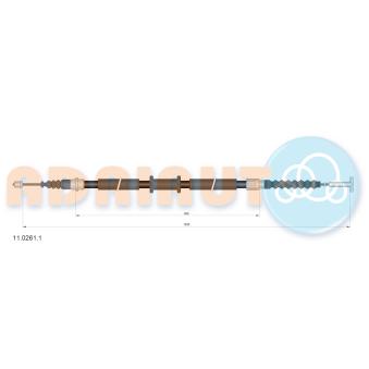 Tirette à câble, frein de stationnement arrière gauche ADRIAUTO 11.0261.1