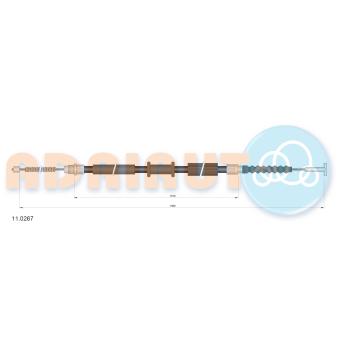 Tirette à câble, frein de stationnement arrière droit ADRIAUTO