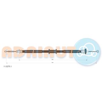 Tirette à câble, frein de stationnement ADRIAUTO
