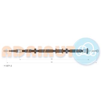 Tirette à câble, frein de stationnement arrière droit ADRIAUTO 11.0271.2
