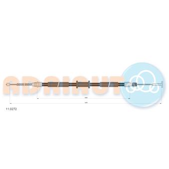 Tirette à câble, frein de stationnement arrière gauche ADRIAUTO 11.0272