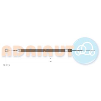 Tirette à câble, frein de stationnement ADRIAUTO 11.2214