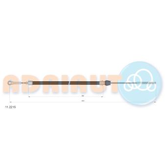 Tirette à câble, frein de stationnement ADRIAUTO 11.2215