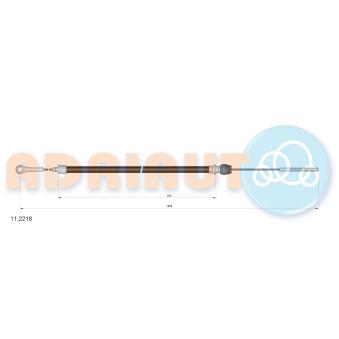 Tirette à câble, frein de stationnement ADRIAUTO 11.2218