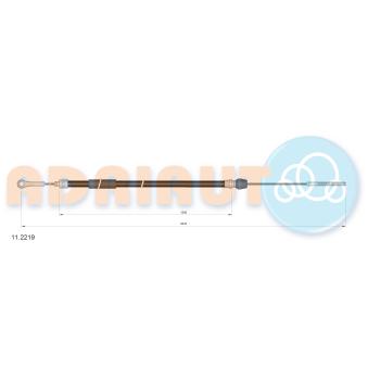 Tirette à câble, frein de stationnement ADRIAUTO 11.2219