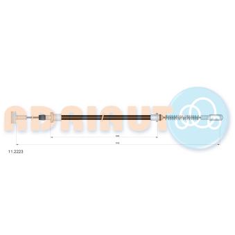 Tirette à câble, frein de stationnement ADRIAUTO 11.2223