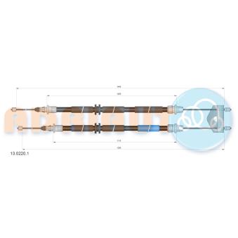 Tirette à câble, frein de stationnement ADRIAUTO 13.0220.1
