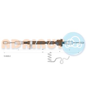 Tirette à câble, frein de stationnement arrière gauche ADRIAUTO 13.0220.2