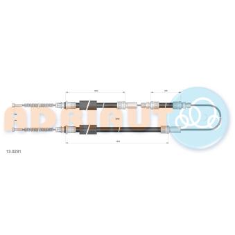 Tirette à câble, frein de stationnement ADRIAUTO