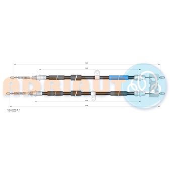 Tirette à câble, frein de stationnement ADRIAUTO