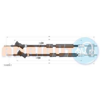 Tirette à câble, frein de stationnement ADRIAUTO 13.0253.1