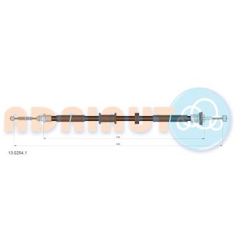Tirette à câble, frein de stationnement arrière droit ADRIAUTO