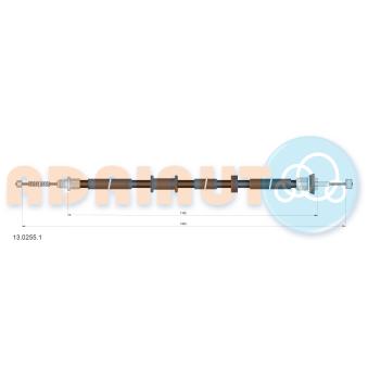 Tirette à câble, frein de stationnement arrière gauche ADRIAUTO