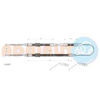 Tirette à câble, frein de stationnement ADRIAUTO