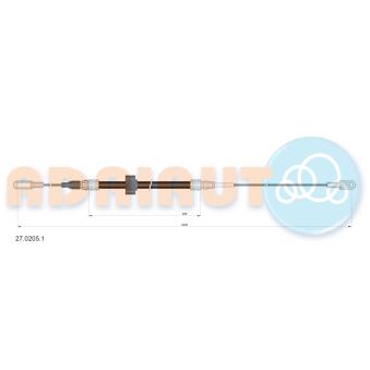 Tirette à câble, frein de stationnement ADRIAUTO 27.0205.1