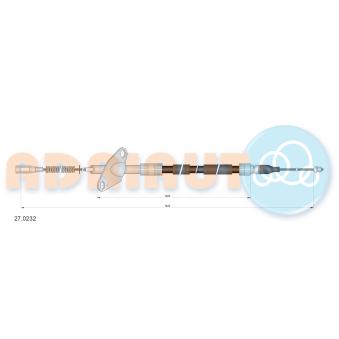 Tirette à câble, frein de stationnement arrière gauche ADRIAUTO