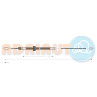 Tirette à câble, frein de stationnement ADRIAUTO 27.0277