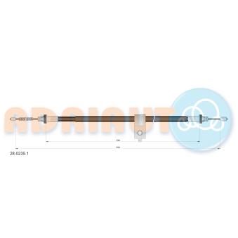 Tirette à câble, frein de stationnement arrière droit ADRIAUTO