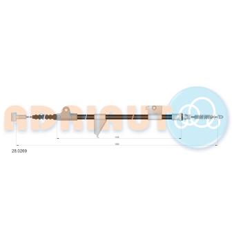 Tirette à câble, frein de stationnement arrière gauche ADRIAUTO