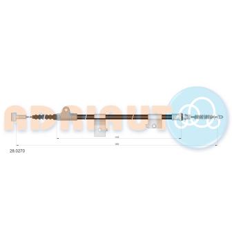 Tirette à câble, frein de stationnement arrière droit ADRIAUTO