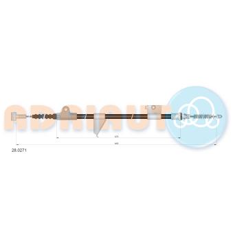 Tirette à câble, frein de stationnement arrière gauche ADRIAUTO
