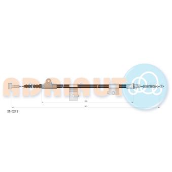 Tirette à câble, frein de stationnement arrière droit ADRIAUTO