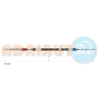 Tirette à câble, frein de stationnement arrière droit ADRIAUTO