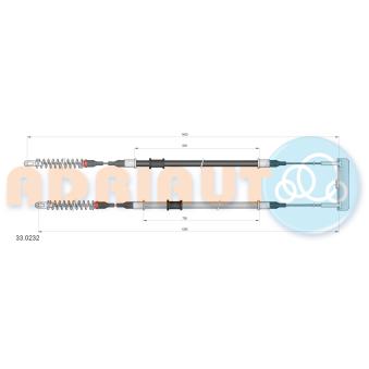 Tirette à câble, frein de stationnement ADRIAUTO