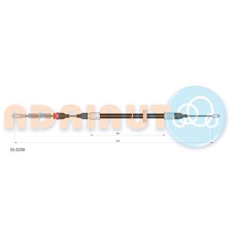 Tirette à câble, frein de stationnement arrière gauche ADRIAUTO