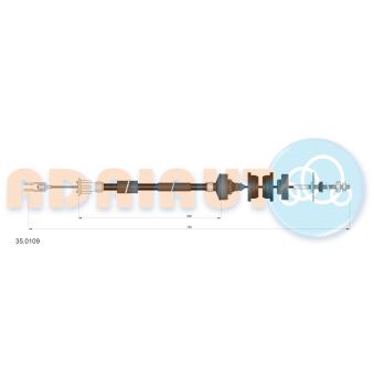 Tirette à câble, commande d'embrayage ADRIAUTO