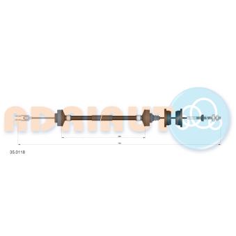 Tirette à câble, commande d'embrayage ADRIAUTO