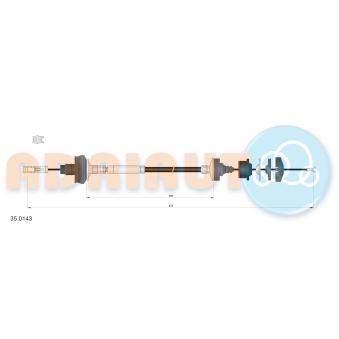 Tirette à câble, commande d'embrayage ADRIAUTO