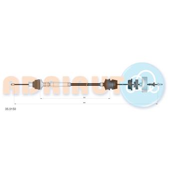 Tirette à câble, commande d'embrayage ADRIAUTO