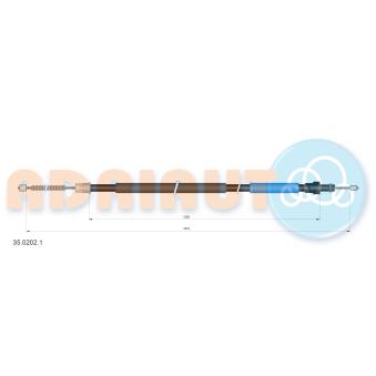 Tirette à câble, frein de stationnement arrière droit ADRIAUTO