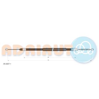 Tirette à câble, frein de stationnement arrière droit ADRIAUTO