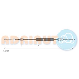 Tirette à câble, frein de stationnement arrière gauche ADRIAUTO